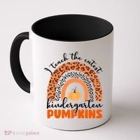 I Teach The Cutest Kindergarten Pumpkins Coffee Mug thumb 0