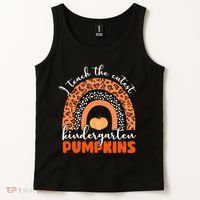 I Teach The Cutest Kindergarten Pumpkins Tank Top thumb 2