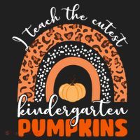 I Teach The Cutest Kindergarten Pumpkins Golf Towel thumb 3