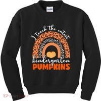 I Teach The Cutest Kindergarten Pumpkins Kids Sweatshirt thumb 0