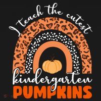 I Teach The Cutest Kindergarten Pumpkins Kids Hoodie thumb 5