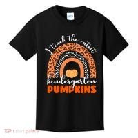 I Teach The Cutest Kindergarten Pumpkins Kids T-Shirt thumb 0