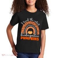 I Teach The Cutest Kindergarten Pumpkins Kids T-Shirt thumb 2