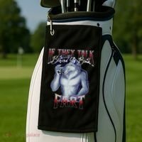 If They Talk Behind Yo Back Fart Funny Wolf Sayings Golf Towel thumb 2