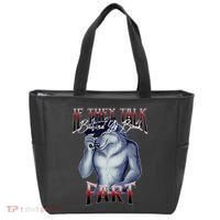 If They Talk Behind Yo Back Fart Funny Wolf Sayings Tote Bag thumb 0