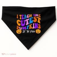 I Teach The Cutest Pumpkins In The Patch Halloween Teacher USA-Made Doggie Bandana thumb 0