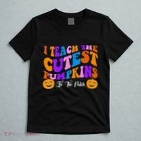 I Teach The Cutest Pumpkins In The Patch Halloween Teacher T-Shirt thumb 5