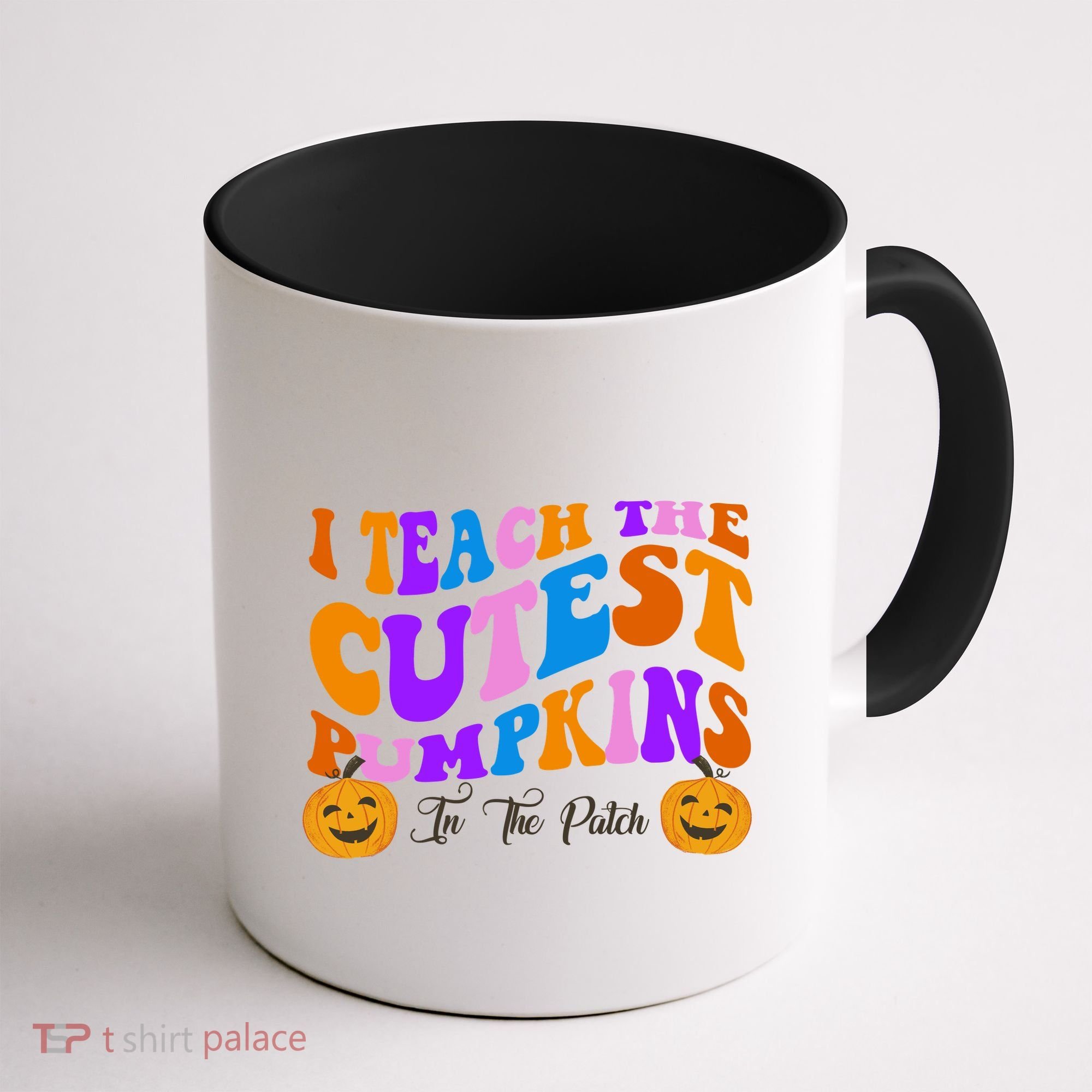 I Teach The Cutest Pumpkins In The Patch Halloween Teacher Coffee Mug