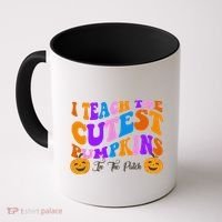 I Teach The Cutest Pumpkins In The Patch Halloween Teacher Coffee Mug thumb 0