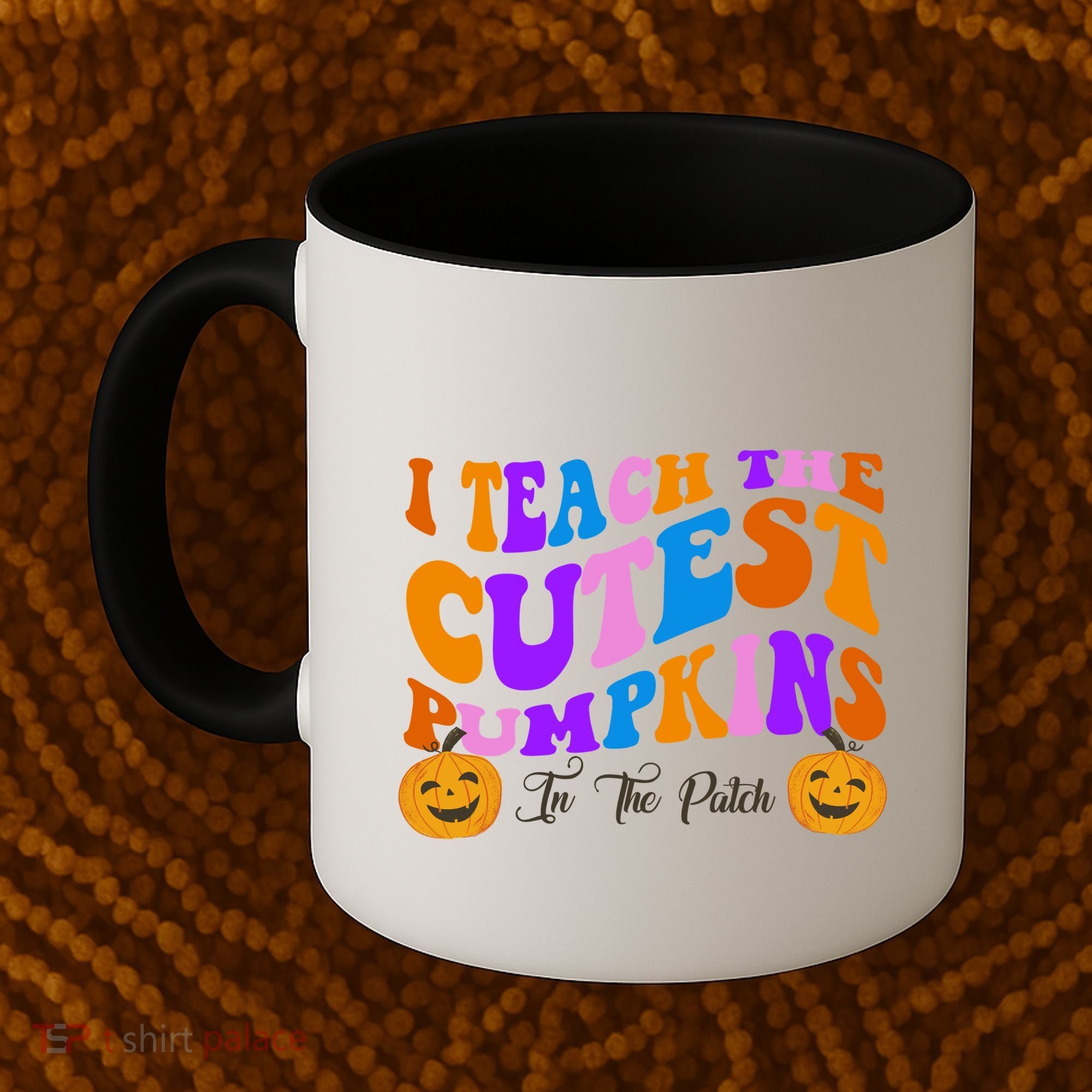 I Teach The Cutest Pumpkins In The Patch Halloween Teacher Coffee Mug