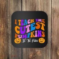 I Teach The Cutest Pumpkins In The Patch Halloween Teacher Coaster thumb 0
