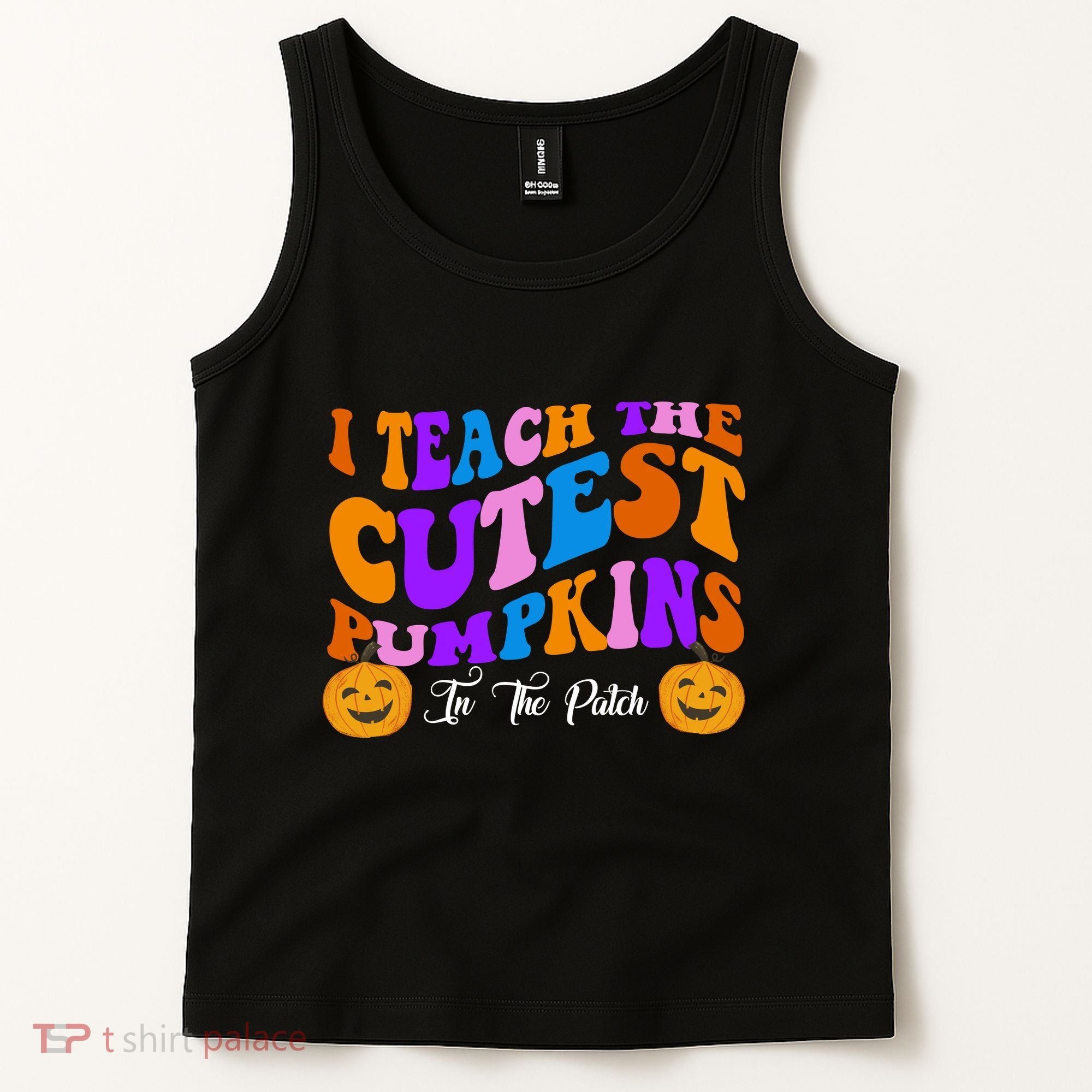 I Teach The Cutest Pumpkins In The Patch Halloween Teacher Tank Top