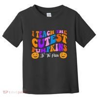 I Teach The Cutest Pumpkins In The Patch Halloween Teacher Toddler T-Shirt thumb 0