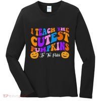 I Teach The Cutest Pumpkins In The Patch Halloween Teacher Women's Long Sleeve Shirt thumb 0