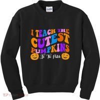 I Teach The Cutest Pumpkins In The Patch Halloween Teacher Kids Sweatshirt thumb 0