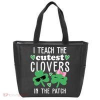 I Teach The Cutest Clovers In The Patch St Patrick's Day Teacher Tote Bag thumb 0