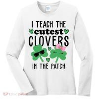 I Teach The Cutest Clovers In The Patch St Patrick's Day Teacher Women's Long Sleeve Shirt thumb 0