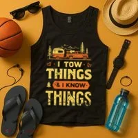 I Tow Things And I Know Things Tank Top thumb 4