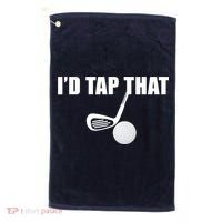 I'd Tap That Funny Golf Ball Tee For Golfing Players Golf Towel thumb 0