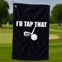 I'd Tap That Funny Golf Ball Tee For Golfing Players Golf Towel thumb 1