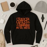 I Teach The Cutest Pumpkins In The Patch Halloween Teacher Hoodie thumb 3