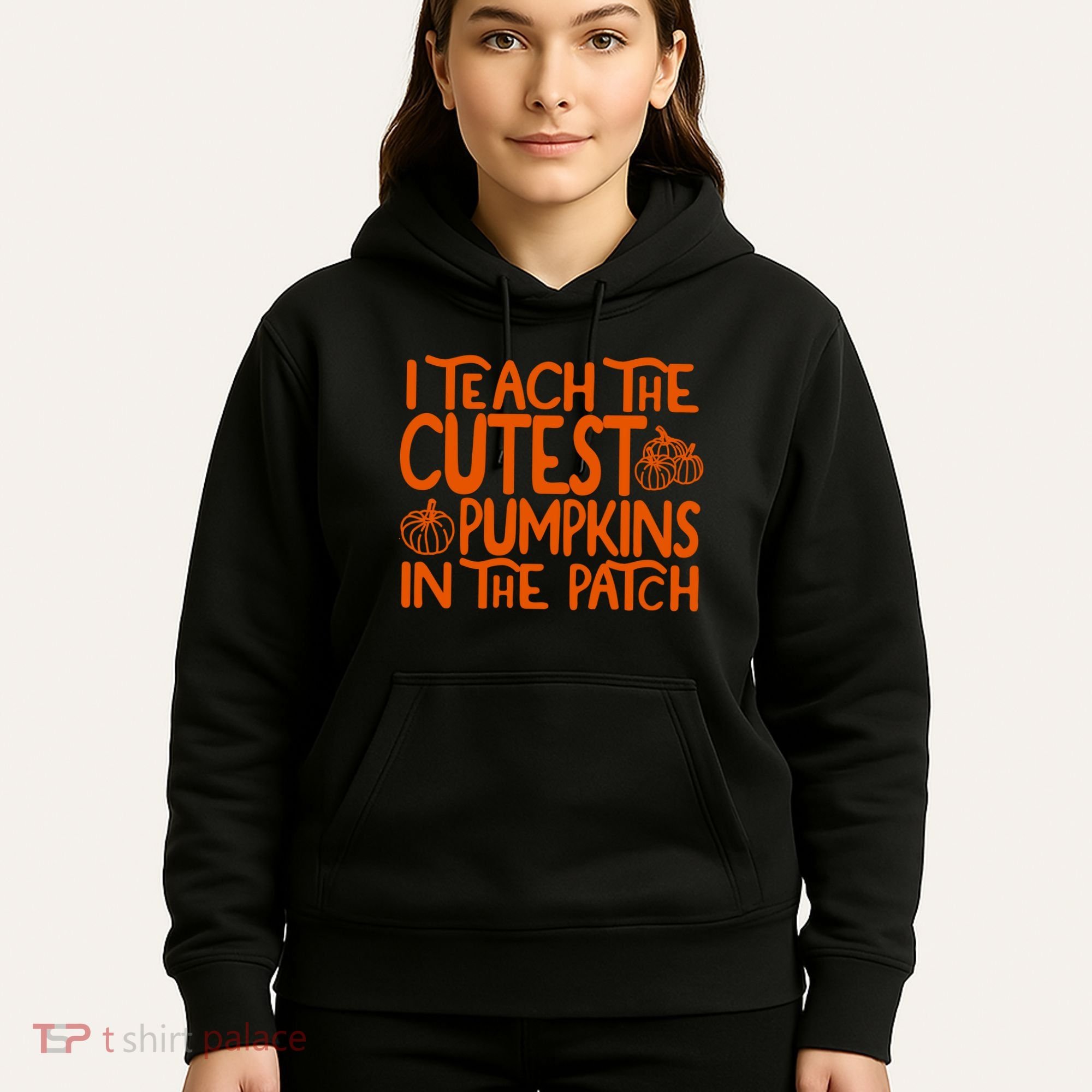 I Teach The Cutest Pumpkins In The Patch Halloween Teacher Hoodie