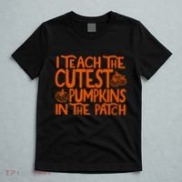 I Teach The Cutest Pumpkins In The Patch Halloween Teacher T-Shirt thumb 5