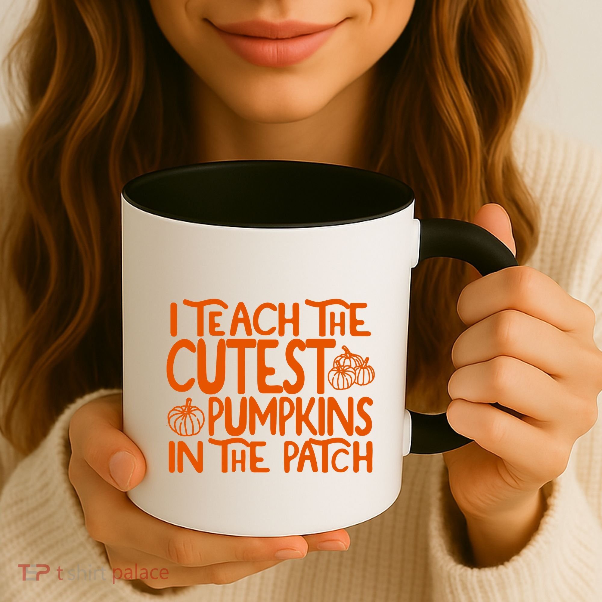 I Teach The Cutest Pumpkins In The Patch Halloween Teacher Coffee Mug