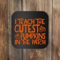 I Teach The Cutest Pumpkins In The Patch Halloween Teacher Coaster thumb 0