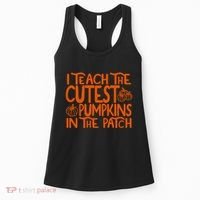 I Teach The Cutest Pumpkins In The Patch Halloween Teacher Women's Tank Top thumb 0