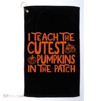 I Teach The Cutest Pumpkins In The Patch Halloween Teacher Golf Towel thumb 0