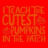 I Teach The Cutest Pumpkins In The Patch Halloween Teacher Santa Hat thumb 1