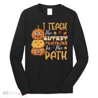 I Teach The Cutest Pumpkins In The Patch Rainbow Girls Boys Long Sleeve Shirt thumb 0