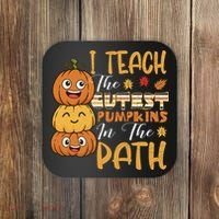 I Teach The Cutest Pumpkins In The Patch Rainbow Girls Boys Coaster thumb 0