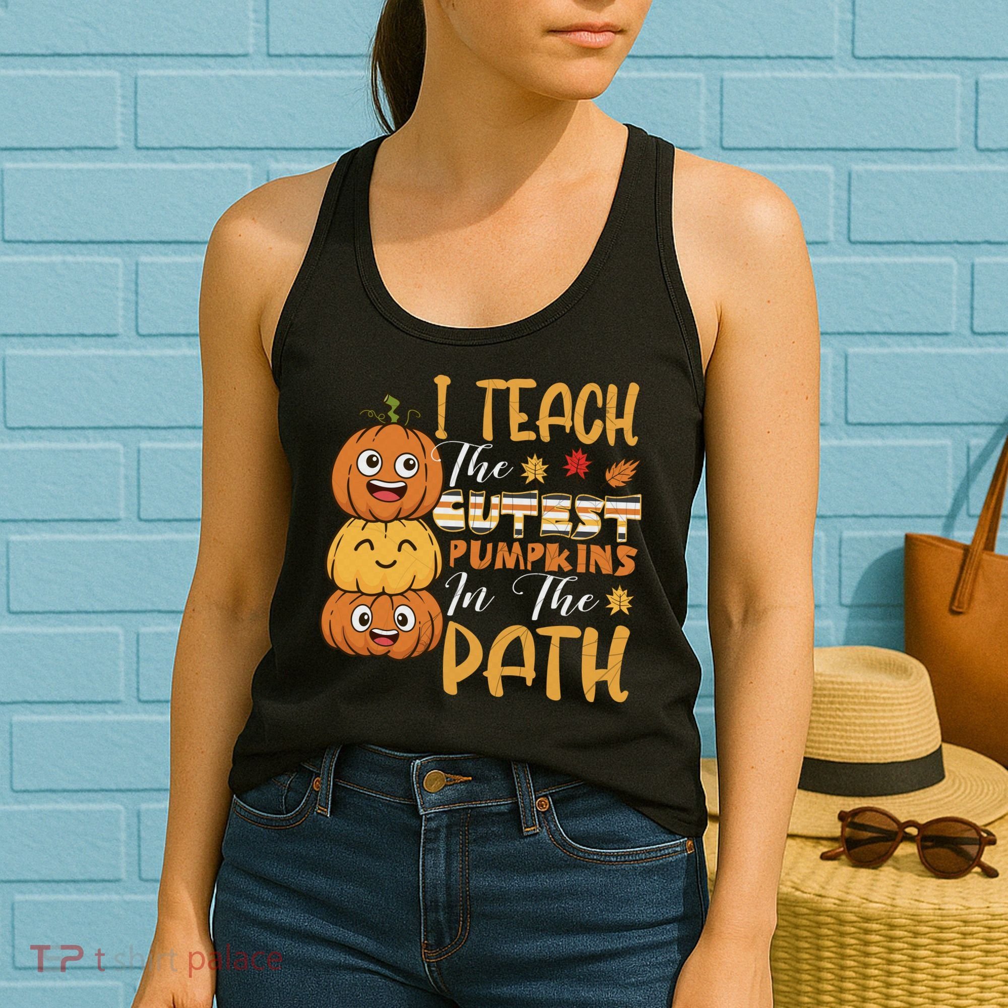 I Teach The Cutest Pumpkins In The Patch Rainbow Girls Boys Women's Tank Top