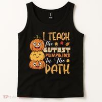 I Teach The Cutest Pumpkins In The Patch Rainbow Girls Boys Tank Top thumb 2