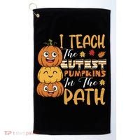 I Teach The Cutest Pumpkins In The Patch Rainbow Girls Boys Golf Towel thumb 0