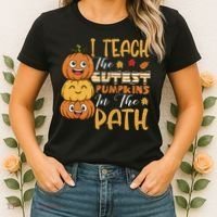 I Teach The Cutest Pumpkins In The Patch Rainbow Girls Boys Women's T-Shirt thumb 2