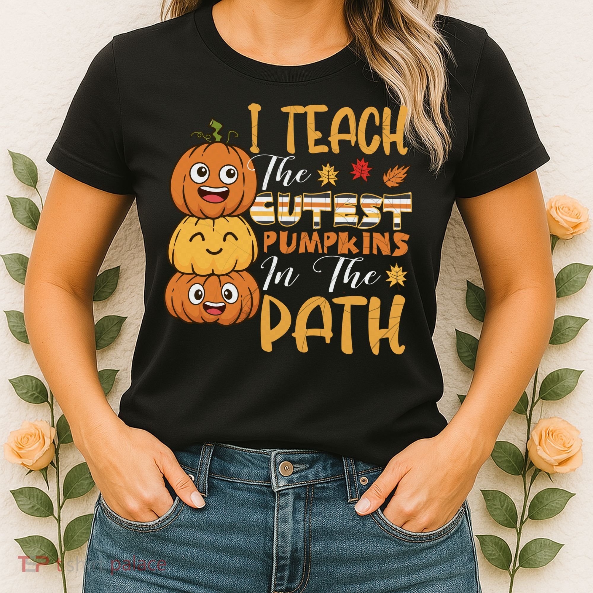 I Teach The Cutest Pumpkins In The Patch Rainbow Girls Boys Women's T-Shirt
