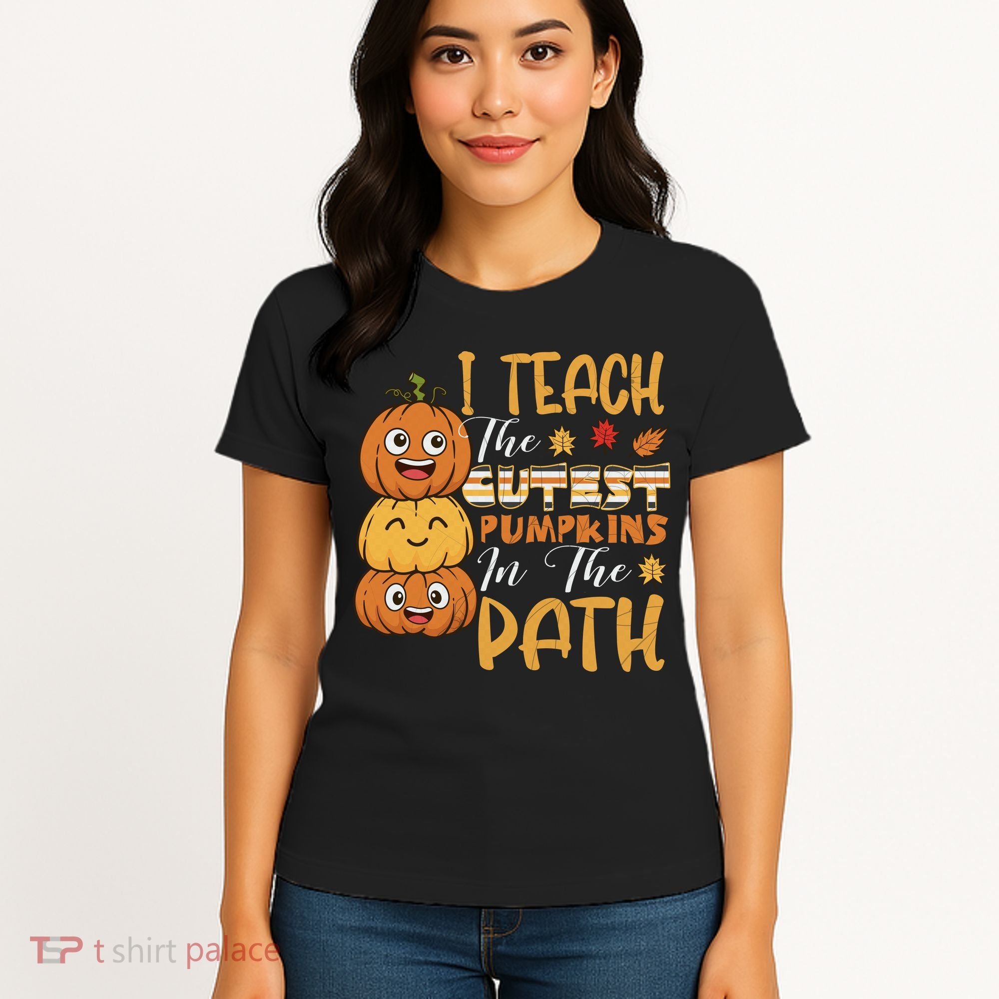 I Teach The Cutest Pumpkins In The Patch Rainbow Girls Boys Women's T-Shirt