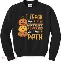 I Teach The Cutest Pumpkins In The Patch Rainbow Girls Boys Kids Sweatshirt thumb 0