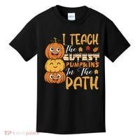 I Teach The Cutest Pumpkins In The Patch Rainbow Girls Boys Kids T-Shirt thumb 0
