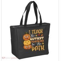 I Teach The Cutest Pumpkins In The Patch Rainbow Girls Boys Tote Bag thumb 2