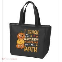 I Teach The Cutest Pumpkins In The Patch Rainbow Girls Boys Tote Bag thumb 3