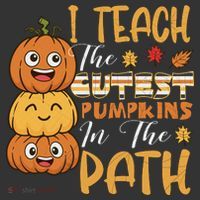I Teach The Cutest Pumpkins In The Patch Rainbow Girls Boys Ornament thumb 1