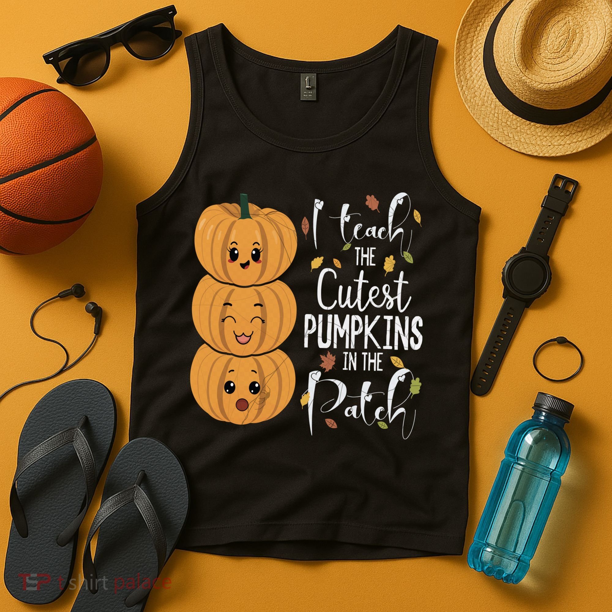 I Teach The Cutest Pumpkins In The Patch Rainbow Girls Boys Tank Top