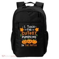 I Teach The Cutest Pumpkins In The Patch Halloween Quote Backpack thumb 0