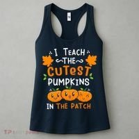 I Teach The Cutest Pumpkins In The Patch Halloween Quote Women's Tank Top thumb 3