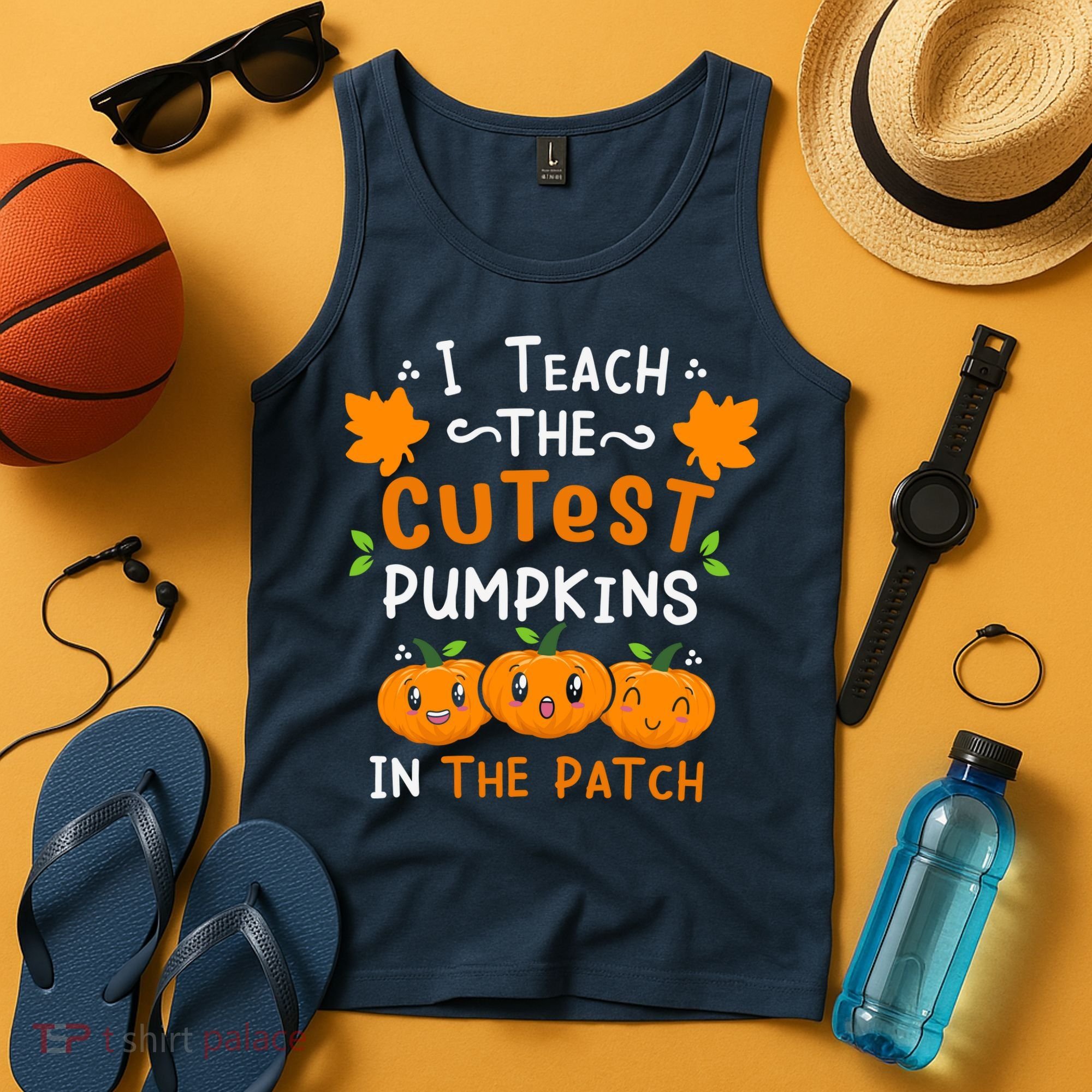I Teach The Cutest Pumpkins In The Patch Halloween Quote Tank Top