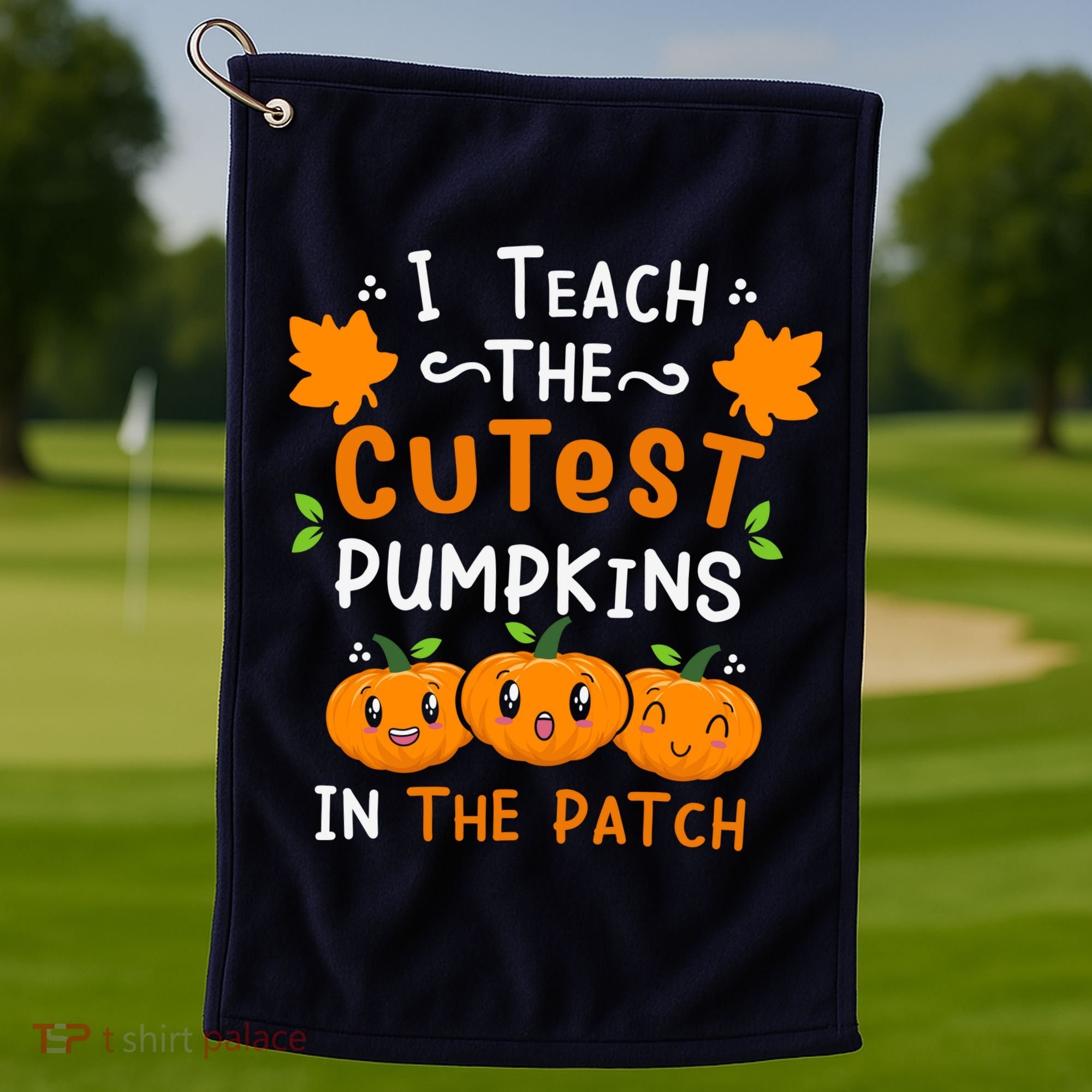 I Teach The Cutest Pumpkins In The Patch Halloween Quote Golf Towel